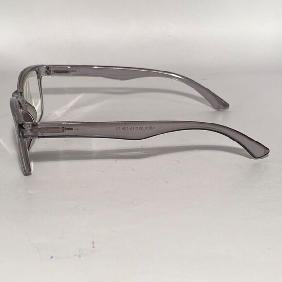 1434 Helen 3.5 Reading Glasses Thin Rectanle Bluelight Filter Gray Frames NWT - Picture 4 of 9